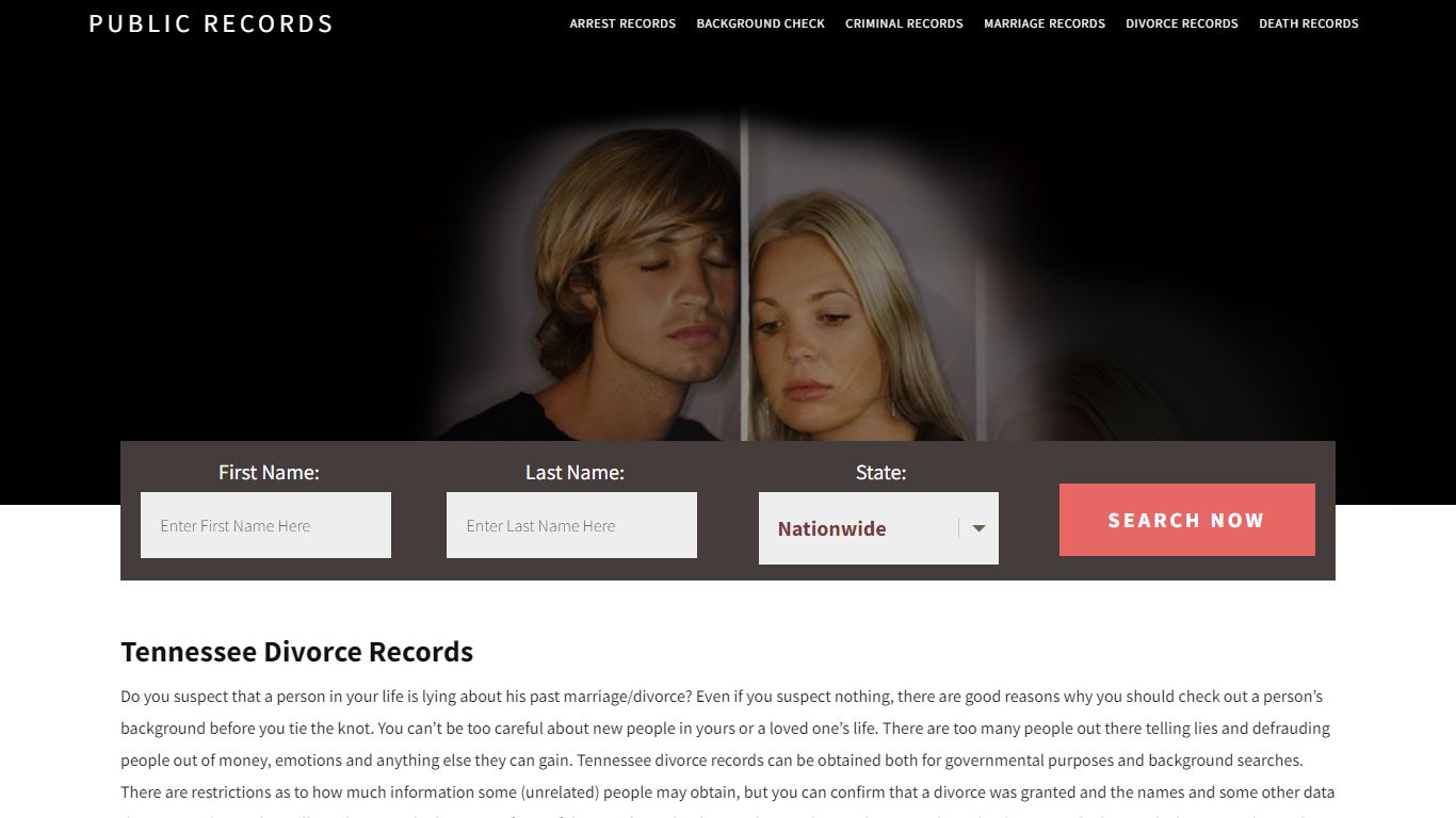 Tennessee Divorce Records | Enter Name and Search. 14Days Free